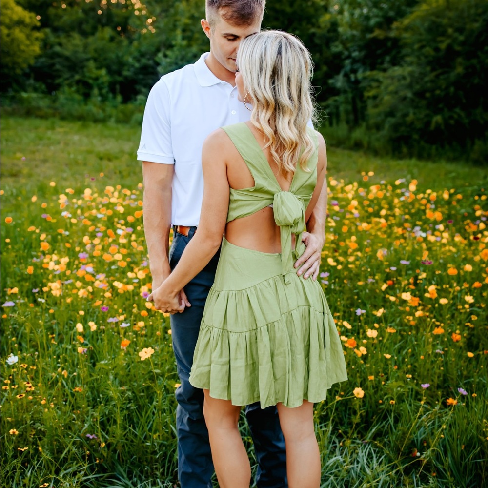 Selling the green dress featured in the picture